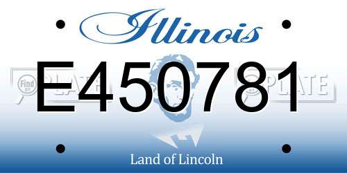 E450781 Illinois License Plate