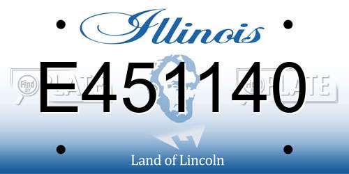 E451140 Illinois License Plate