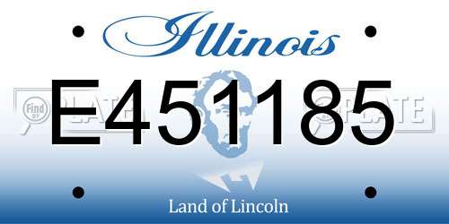 E451185 Illinois License Plate