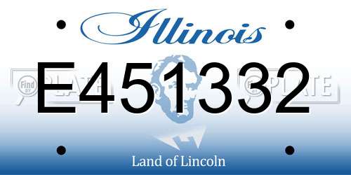 E451332 Illinois License Plate