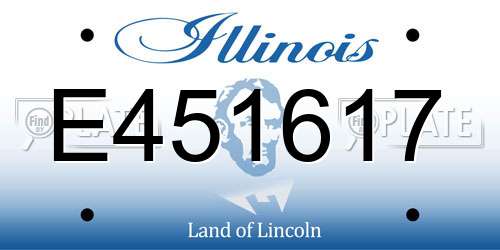 E451617 Illinois License Plate