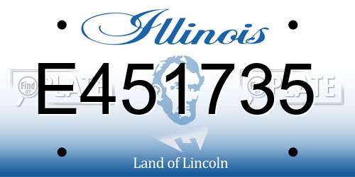 E451735 Illinois License Plate