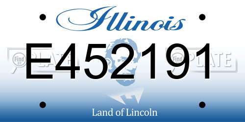 E452191 Illinois License Plate