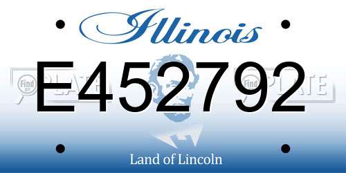 E452792 Illinois License Plate