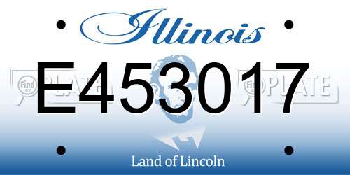 E453017 Illinois License Plate