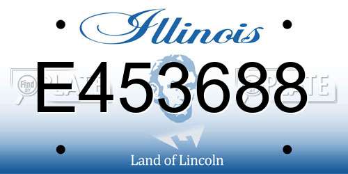 E453688 Illinois License Plate