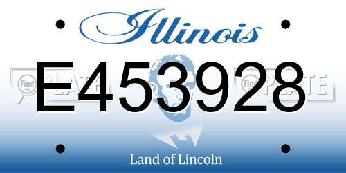 E453928 Illinois License Plate