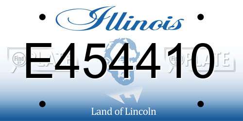 E454410 Illinois License Plate