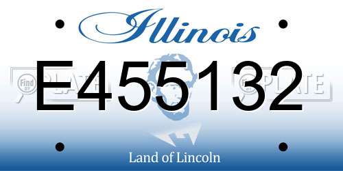 E455132 Illinois License Plate