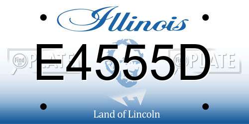 E4555D Illinois License Plate