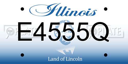 E4555Q Illinois License Plate