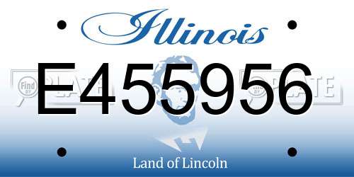 E455956 Illinois License Plate