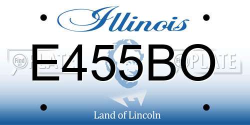 E455BO Illinois License Plate