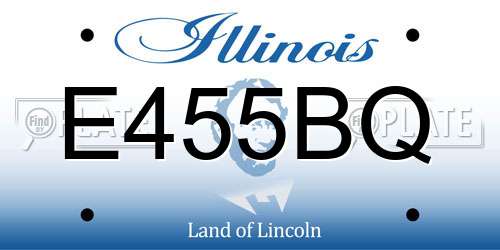 E455BQ Illinois License Plate