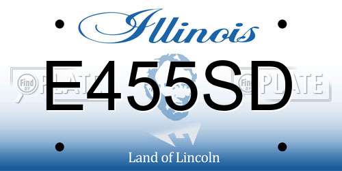E455SD Illinois License Plate