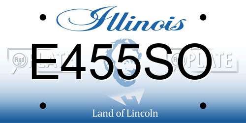 E455SO Illinois License Plate