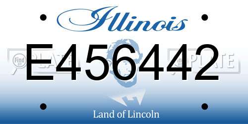 E456442 Illinois License Plate