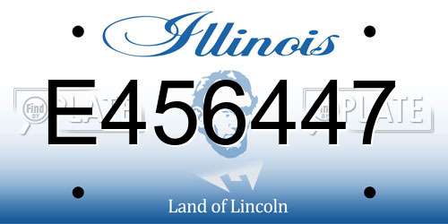 E456447 Illinois License Plate
