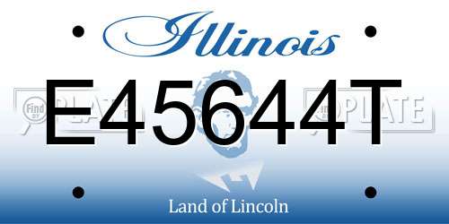 E45644T Illinois License Plate