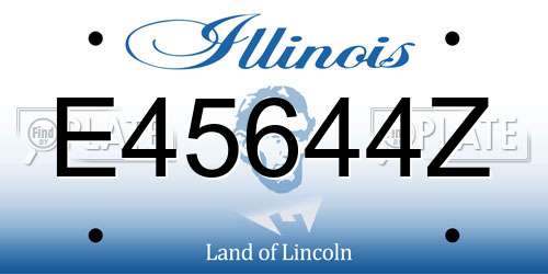 E45644Z Illinois License Plate