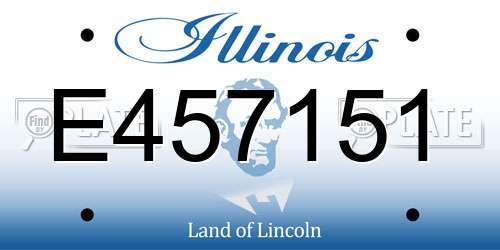 E457151 Illinois License Plate