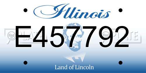 E457792 Illinois License Plate