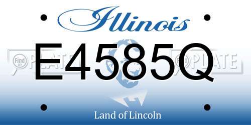E4585Q Illinois License Plate
