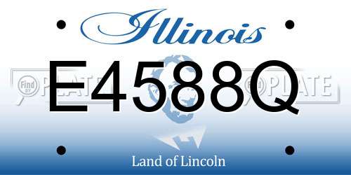 E4588Q Illinois License Plate