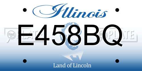 E458BQ Illinois License Plate
