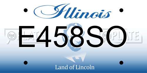 E458SO Illinois License Plate