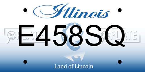 E458SQ Illinois License Plate