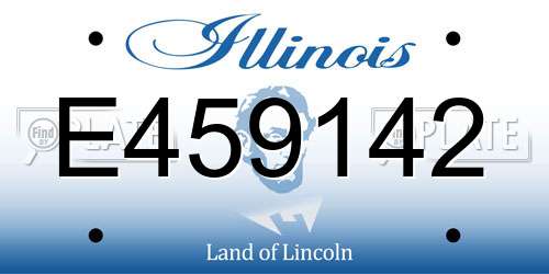 E459142 Illinois License Plate