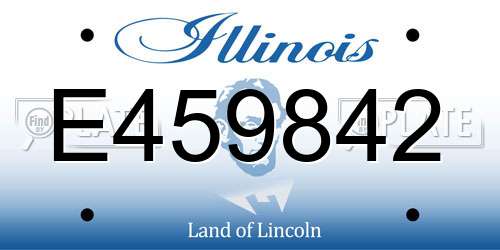 E459842 Illinois License Plate