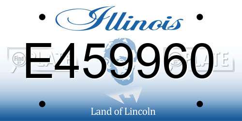E459960 Illinois License Plate