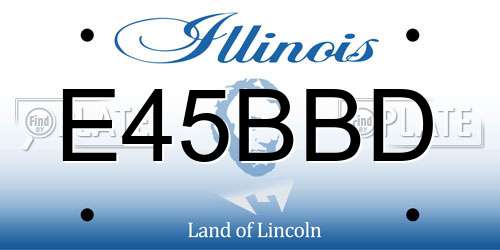 E45BBD Illinois License Plate