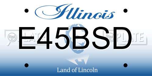 E45BSD Illinois License Plate