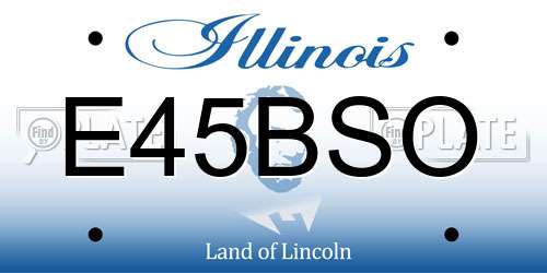 E45BSO Illinois License Plate