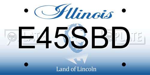 E45SBD Illinois License Plate