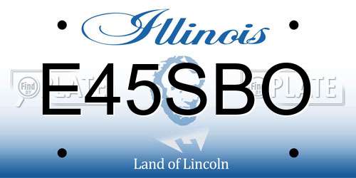 E45SBO Illinois License Plate