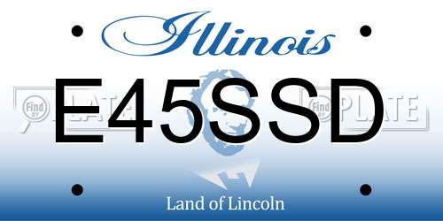 E45SSD Illinois License Plate