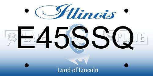 E45SSQ Illinois License Plate