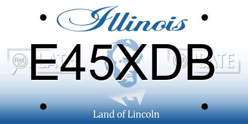 E45XDB Illinois License Plate