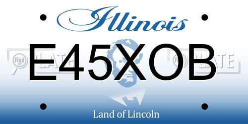 E45XOB Illinois License Plate