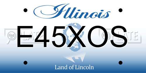 E45XOS Illinois License Plate