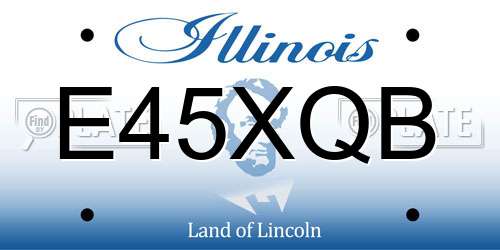 E45XQB Illinois License Plate