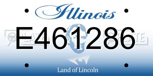 E461286 Illinois License Plate