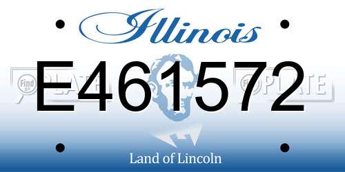 E461572 Illinois License Plate