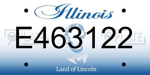E463122 Illinois License Plate