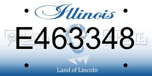E463348 Illinois License Plate