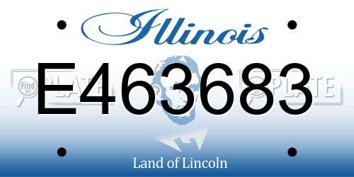 E463683 Illinois License Plate